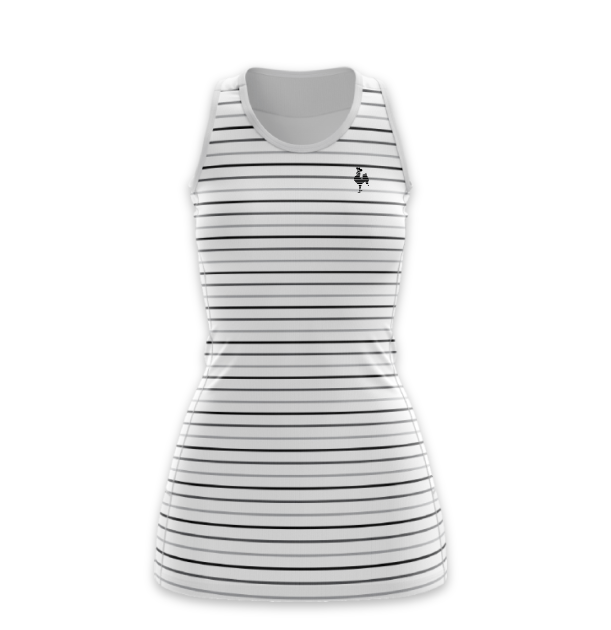 Vestido Regata Listrado Branco
